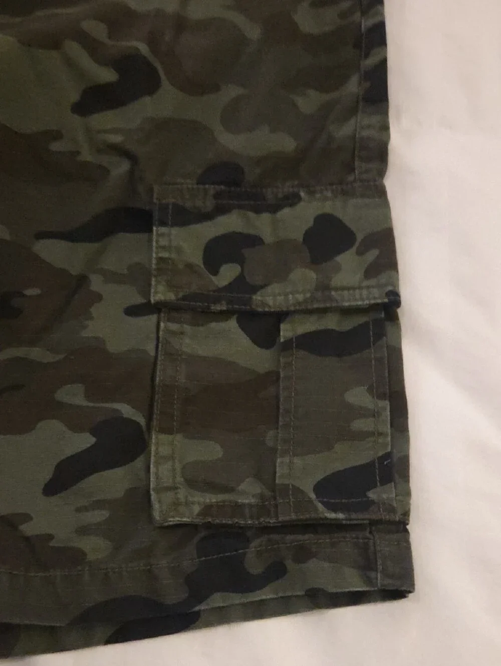 Old Navy Boy's Camo Cargo Shorts - Green & Black